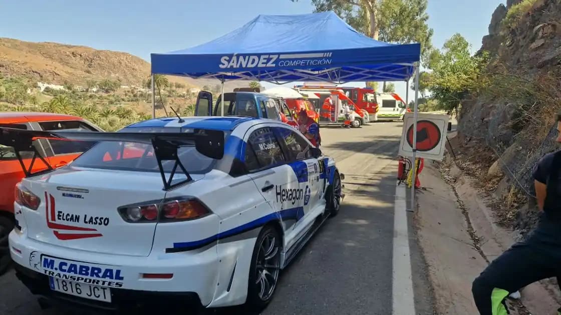Nuevo doblete de Miguel Cabral en las Tirajanas con el Mitsubishi Evo X