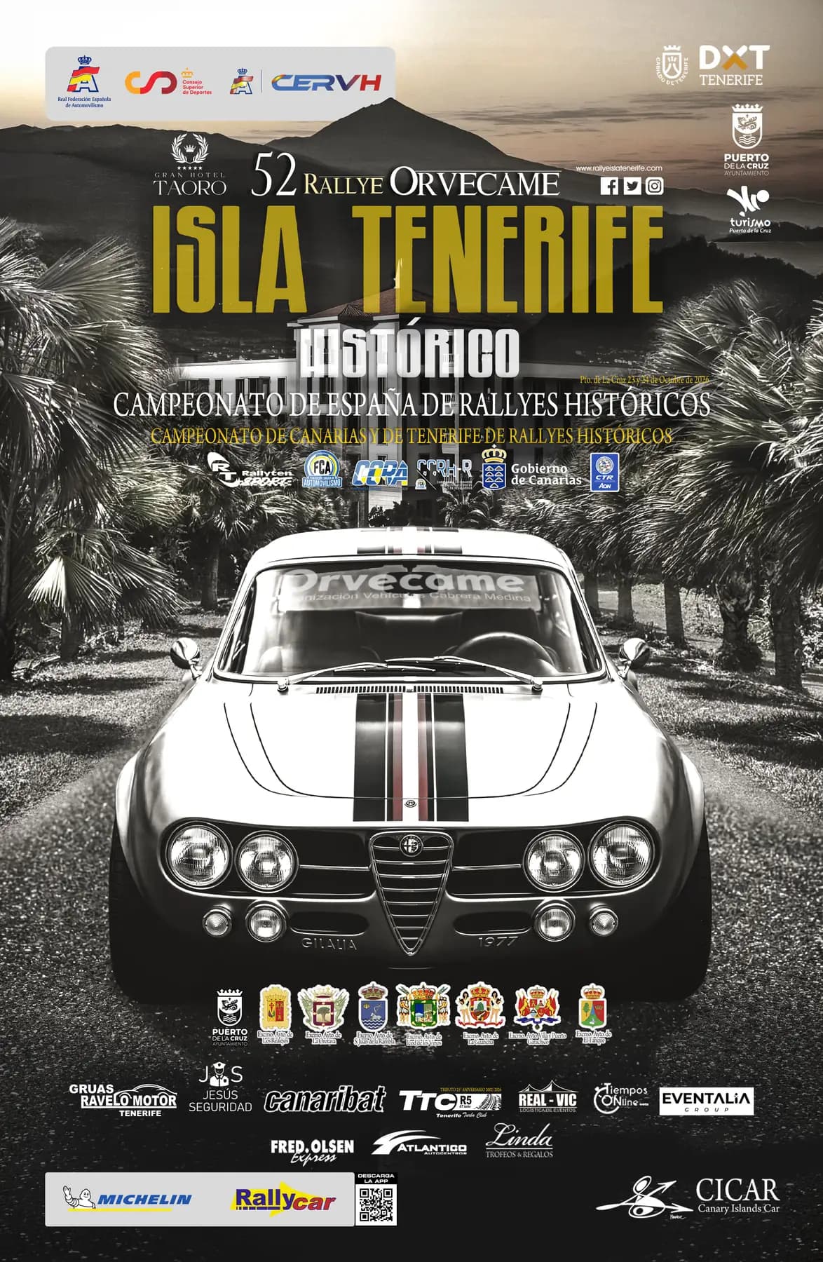 El 52º Rallye Orvecame Isla Tenerife Histórico reajusta su rutómetro manteniendo toda su esencia y espectacularidad